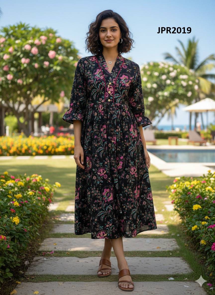 Midi Dress Vol 4 By Fashid Designer Ethnic Wear Collection cotton Kurtis At Wholesale Price